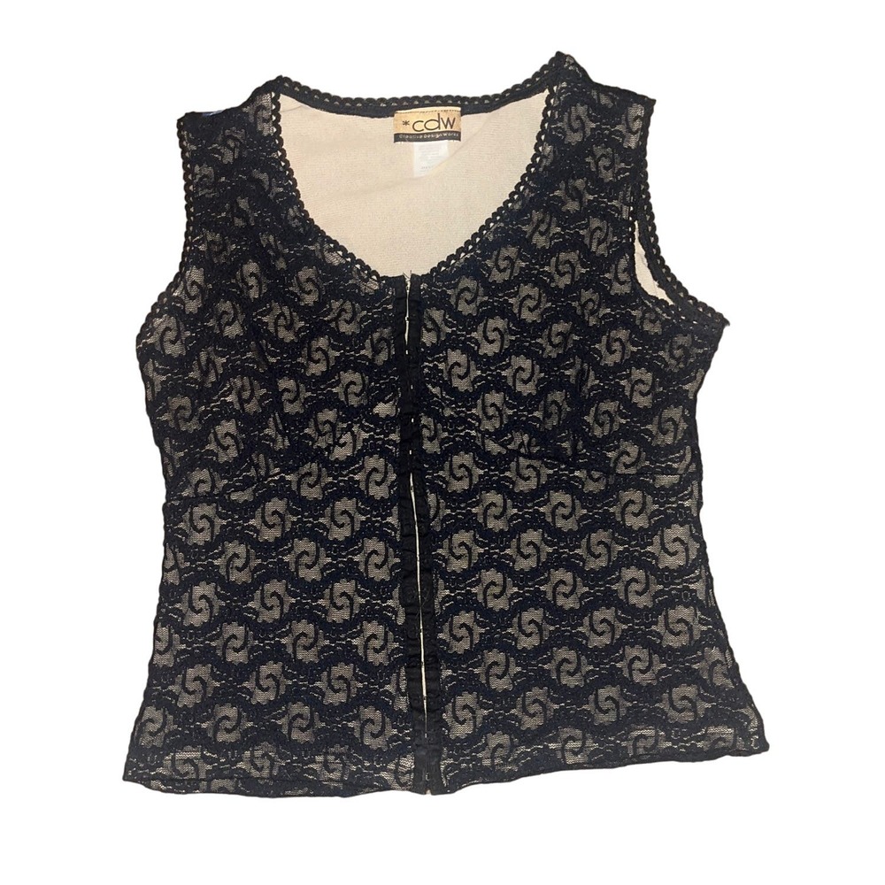 CDW Black Lace Tank Top - M